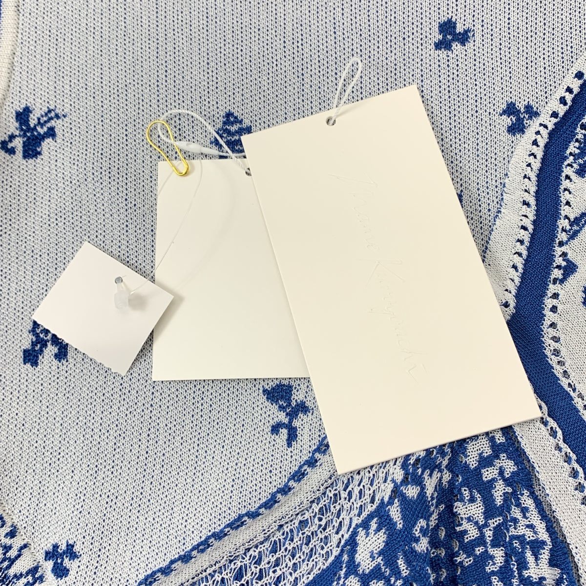 Mame Kurogouchi / マメクロゴウチ | 2024SS | Asymmetric Pattern Knitted Top アシンメトリー 陶片 ノースリーブニット | 1 | レディース