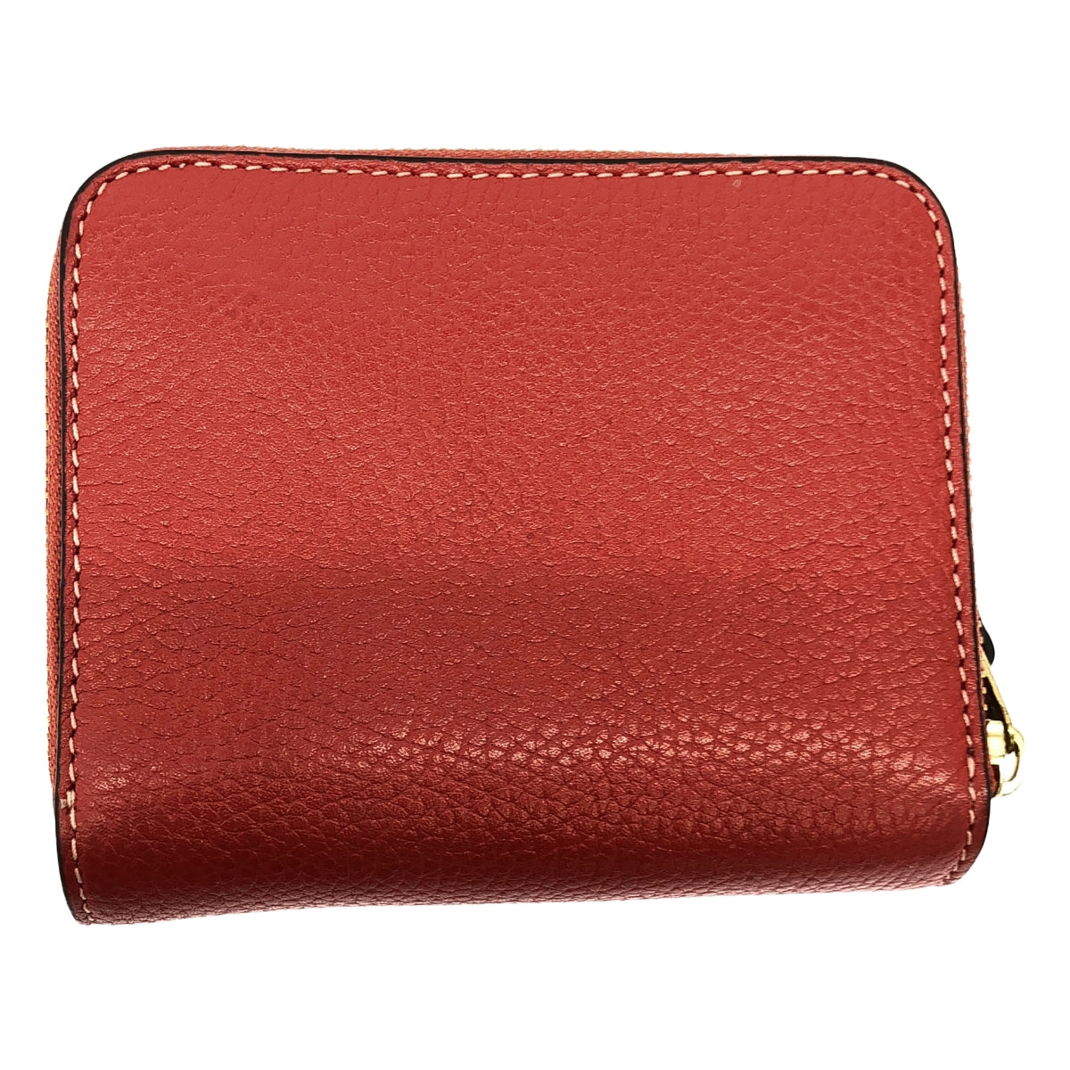 [狀況良好] 蔻馳 | CF832 Lexy 折疊圓形拉鍊皮夾 | 紅色 | 女款