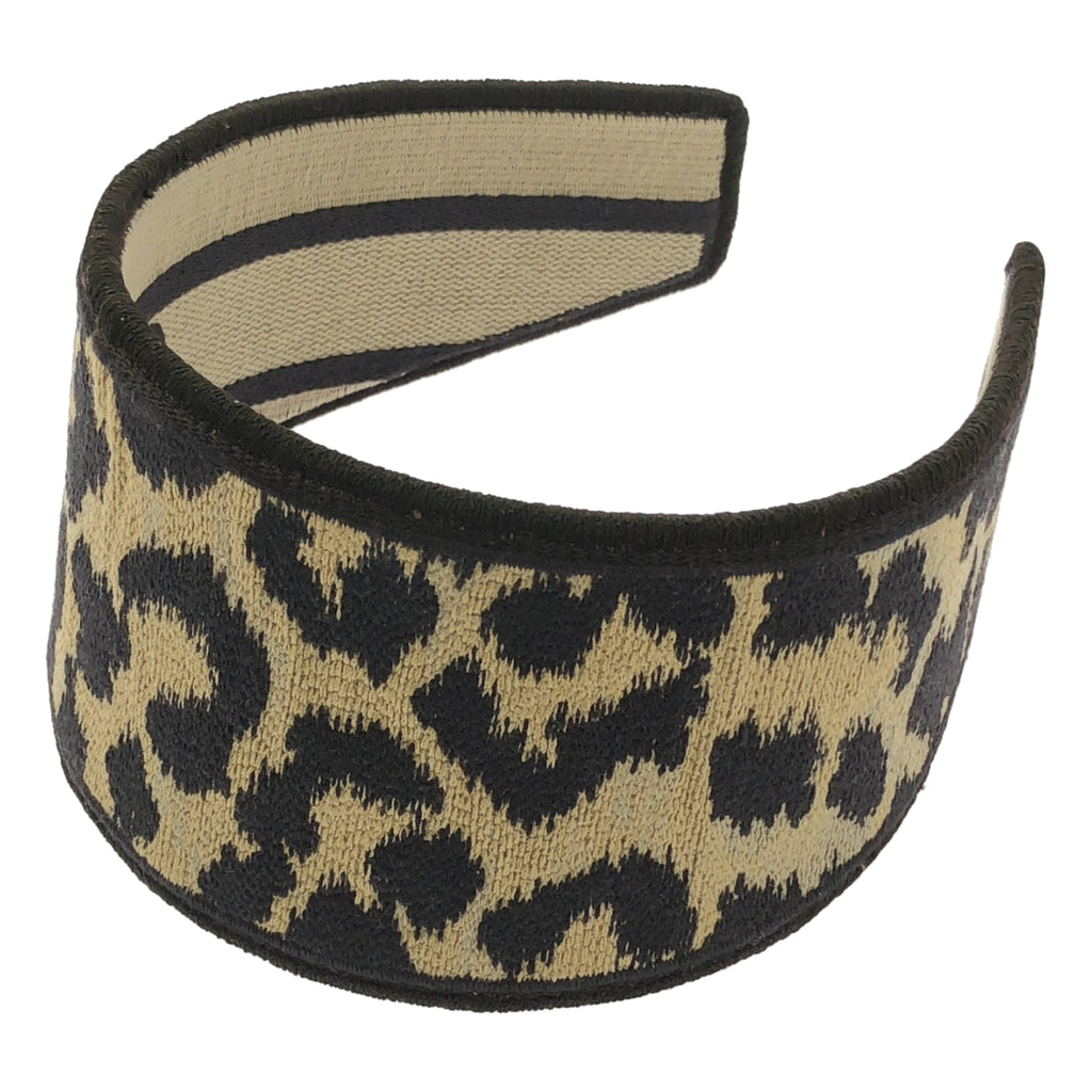 Christian Dior / クリスチャンディオール | オブリーク レオパード ヘッドバンド カチューシャ |