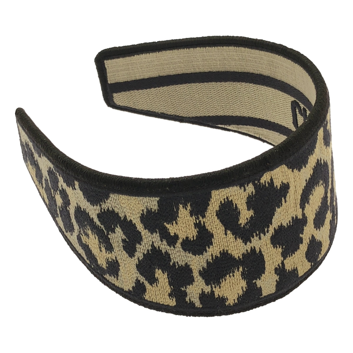 Christian Dior / クリスチャンディオール | オブリーク レオパード ヘッドバンド カチューシャ |