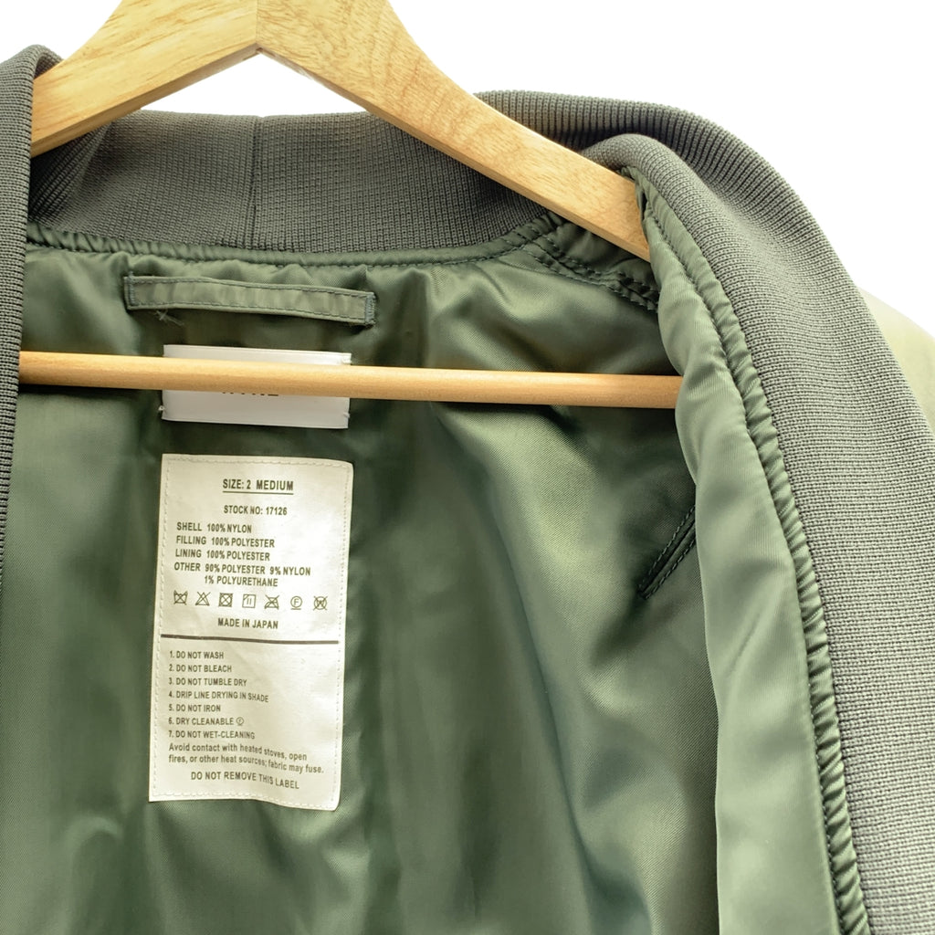 HYKE / 하이크 | MA-1 TYPE BOLERO JACKET / 밀리터리 볼레로 비행 폭격기 재킷 블루존 | 2 |