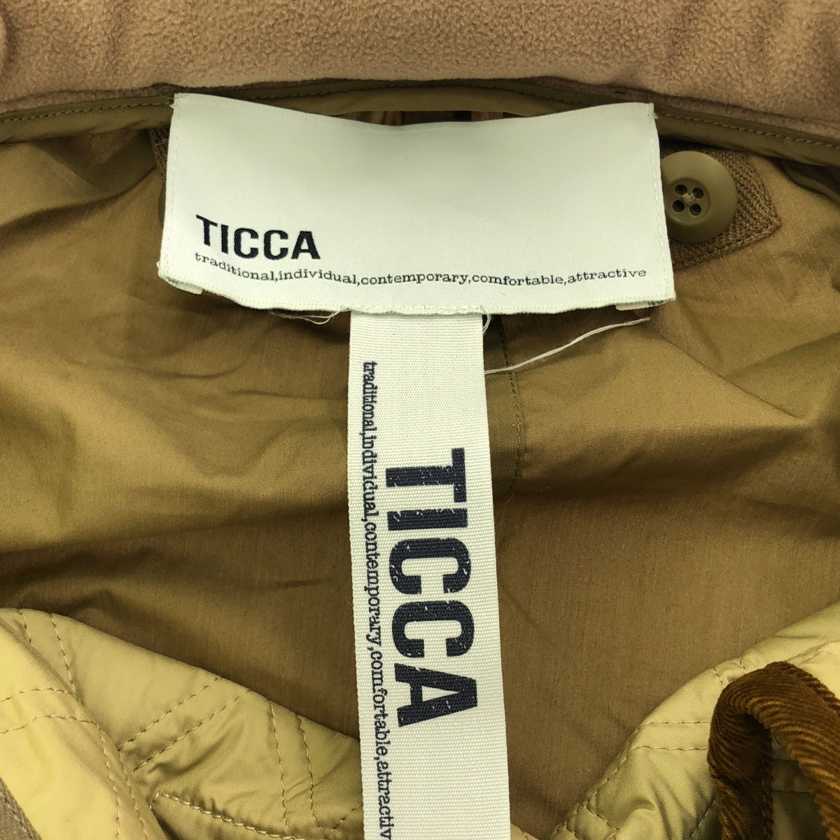 TICCA / ティッカ | ドローストリング オーバー モッズコート / ライナー着脱可 | F | ブラウン | レディース