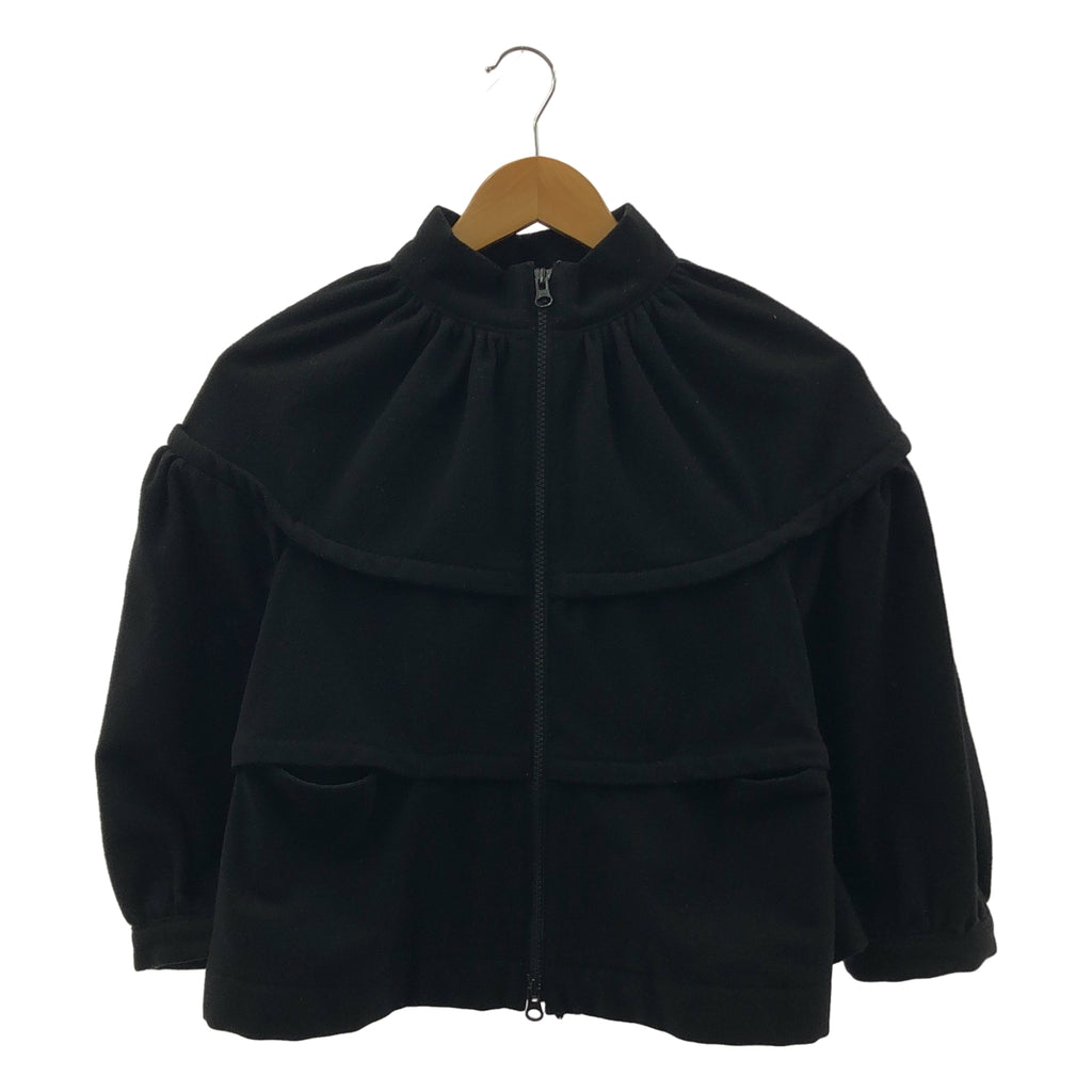 COMME des GARÇONS 針織羊毛外套 | 2010 秋冬系列 | 羊毛褶皺拉鍊外套 | S 碼 | 女款