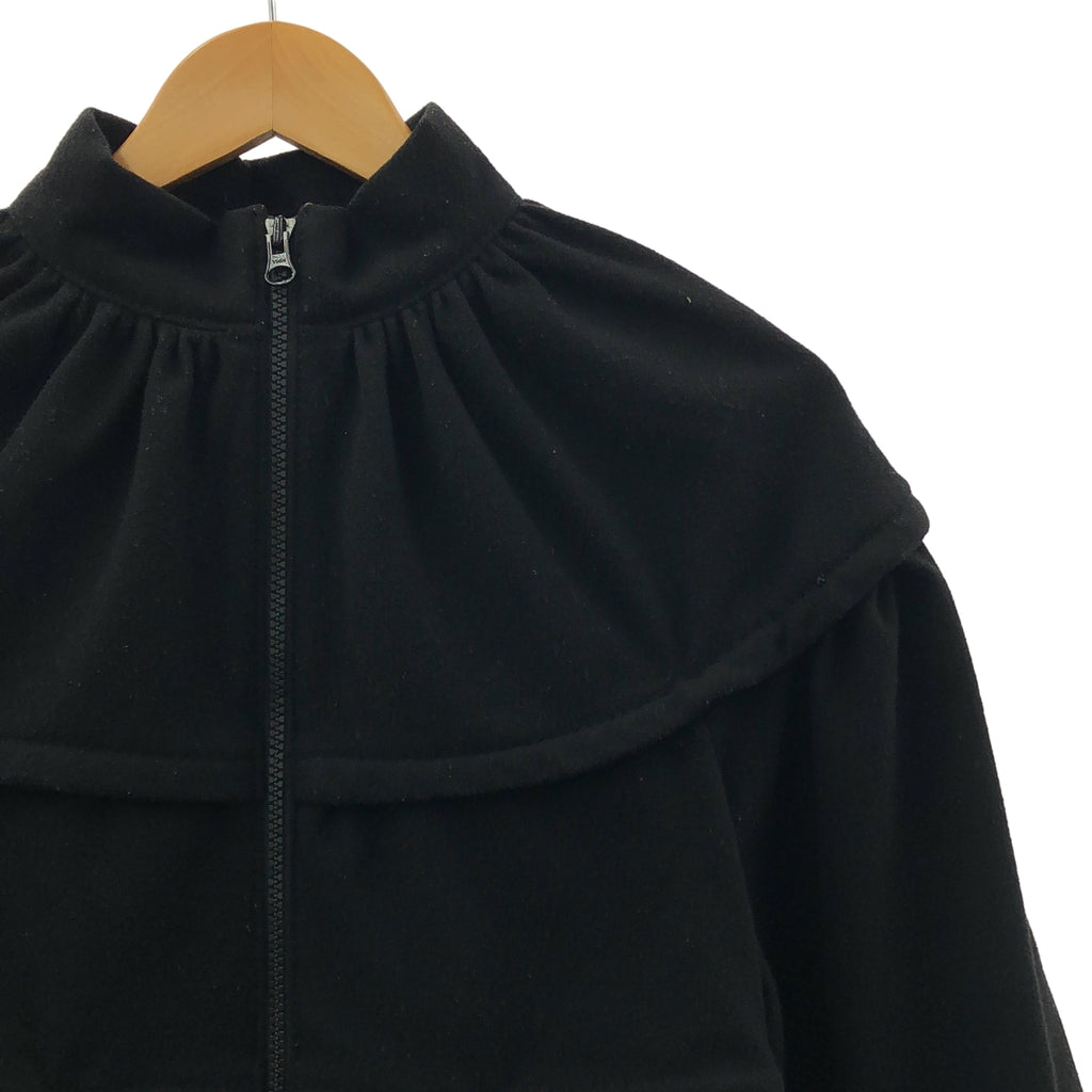 COMME des GARÇONS 針織羊毛外套 | 2010 秋冬系列 | 羊毛褶皺拉鍊外套 | S 碼 | 女款