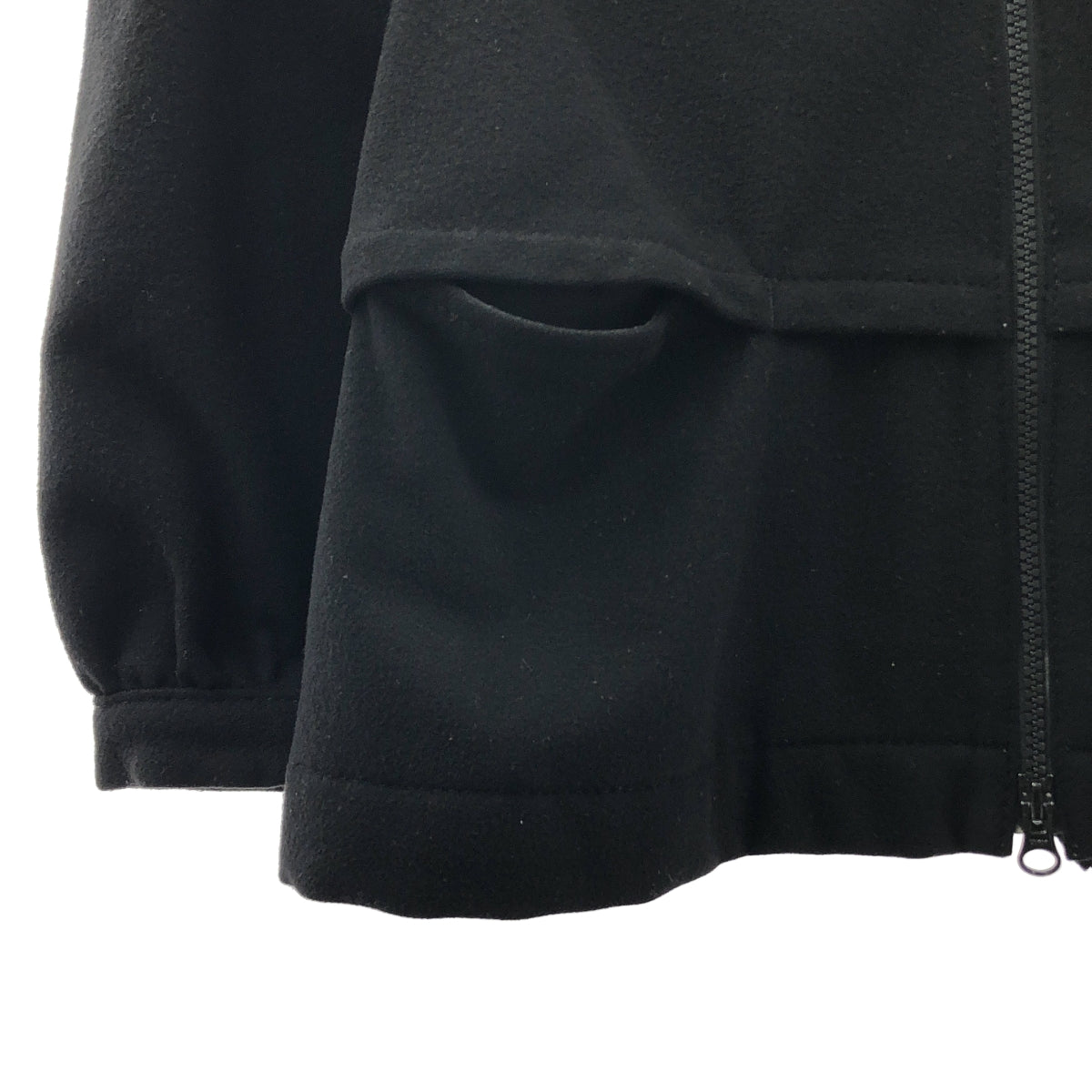 COMME des GARÇONS 針織羊毛外套 | 2010 秋冬系列 | 羊毛褶皺拉鍊外套 | S 碼 | 女款