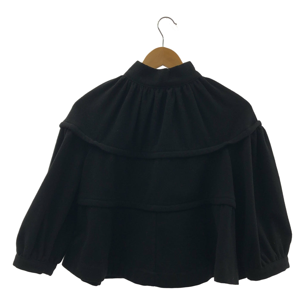 COMME des GARÇONS 針織羊毛外套 | 2010 秋冬系列 | 羊毛褶皺拉鍊外套 | S 碼 | 女款