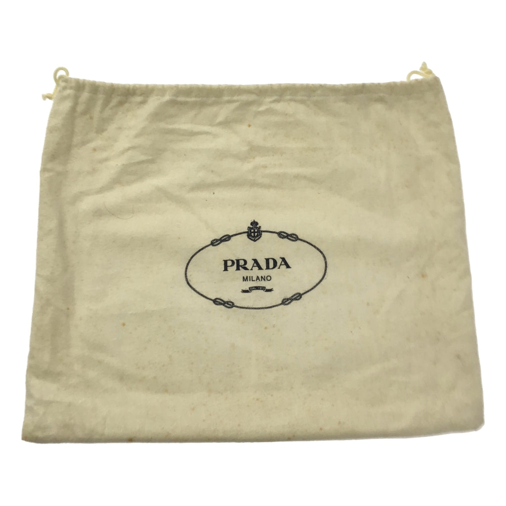 PRADA / 프라다 | 가죽 양각 삼각형 삼각 플레이트 로고 클러치 백 | 보라색 | 여성