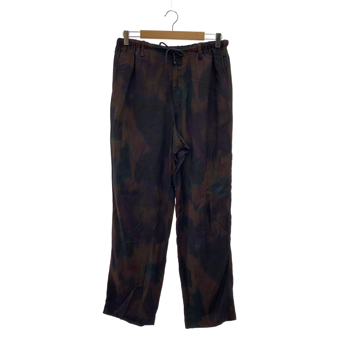 DRIES VAN NOTEN / 드리스 반 노튼 | 2024SS | 레이온 총무늬 프린트 새틴 이지 팬츠 | 48 | 남성