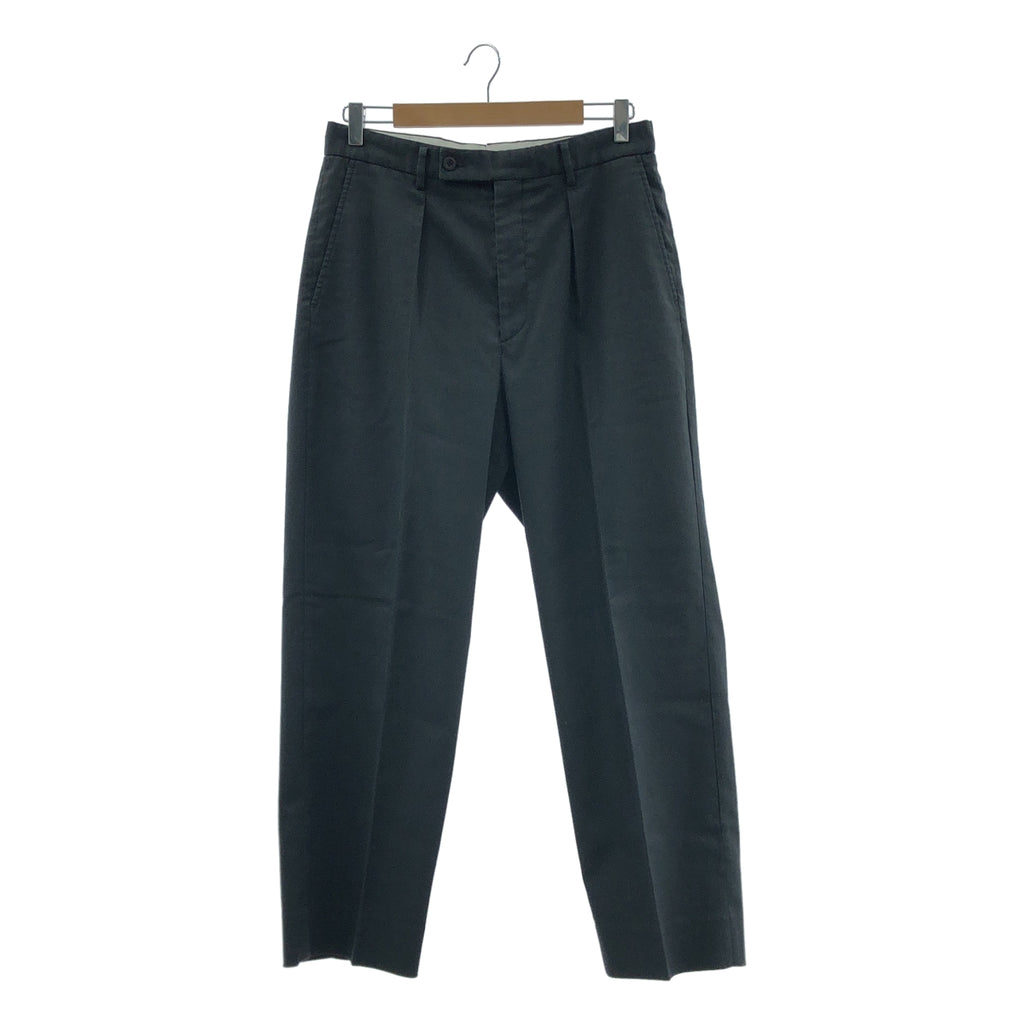 steven alan / スティーブンアラン | HYBRD RMY インワンプリーツ スラックス パンツ | M | ブラック | メンズ