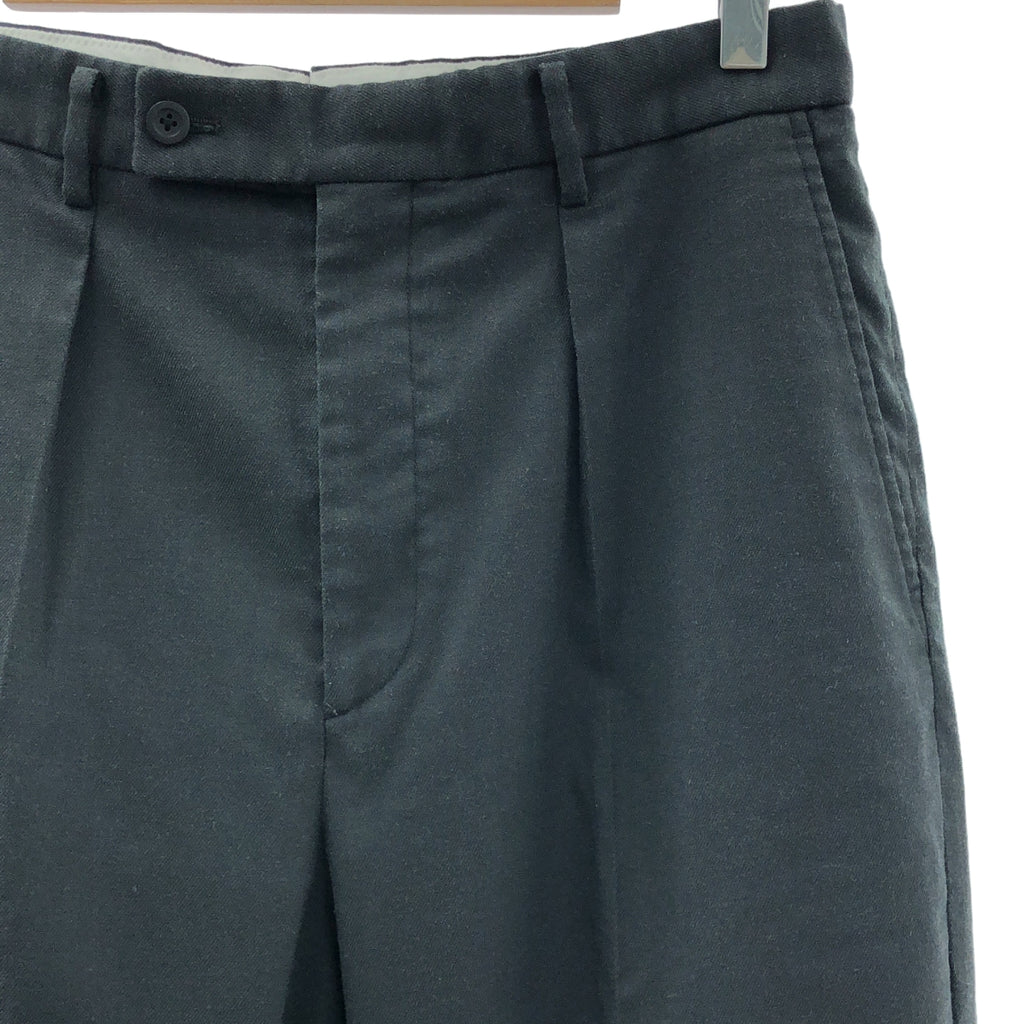 steven alan / スティーブンアラン | HYBRD RMY インワンプリーツ スラックス パンツ | M | ブラック | メンズ
