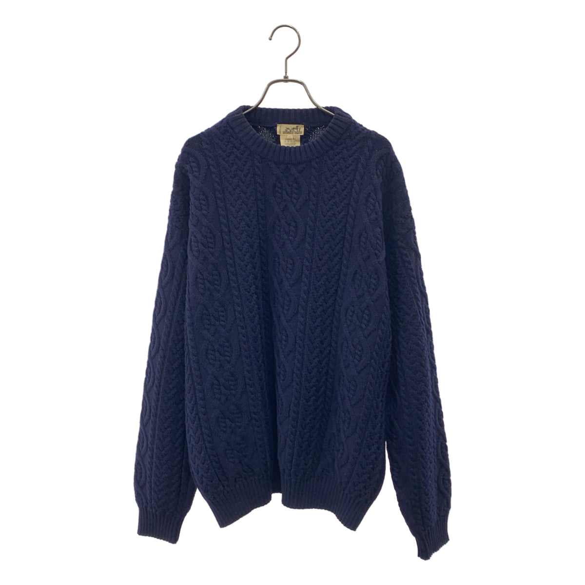 HERMES / エルメス | ウール ケーブル クルーネックニット | XXL | メンズ