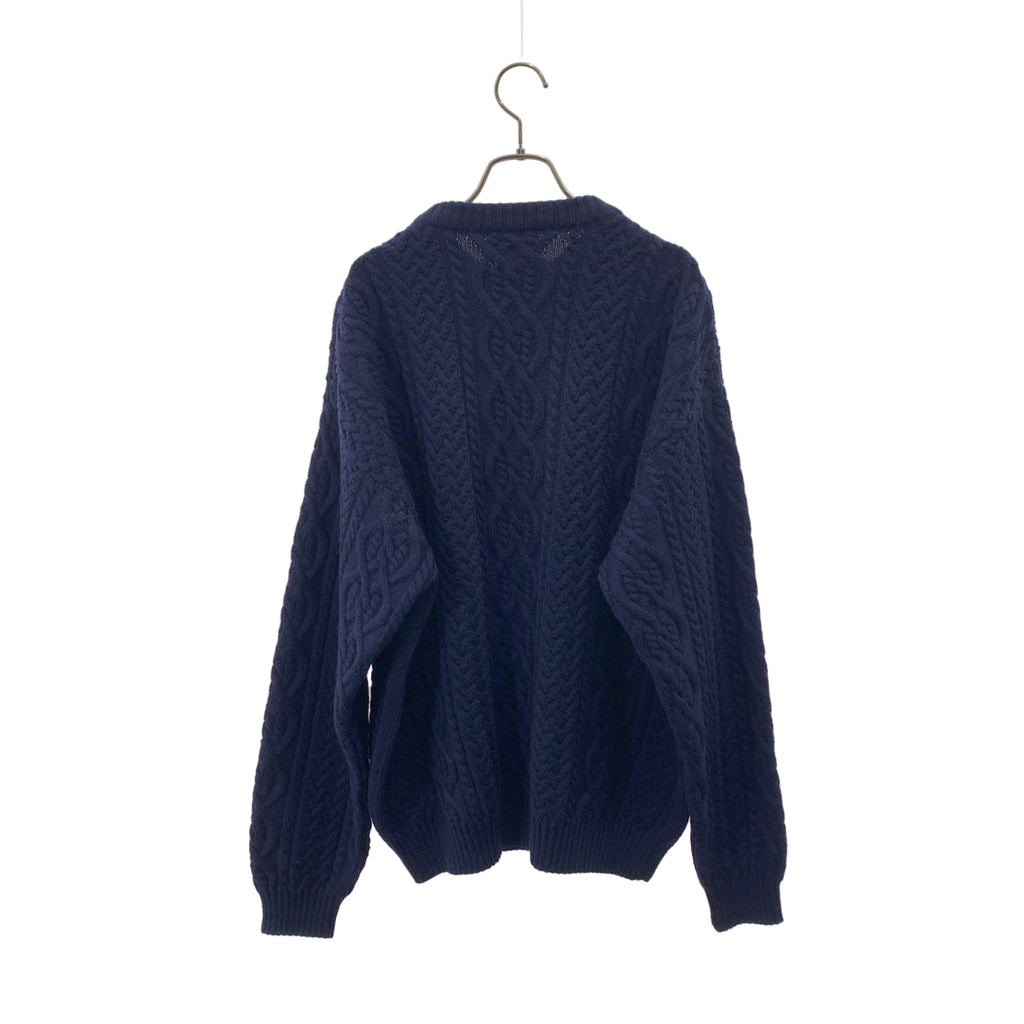 HERMES / エルメス | ウール ケーブル クルーネックニット | XXL | メンズ