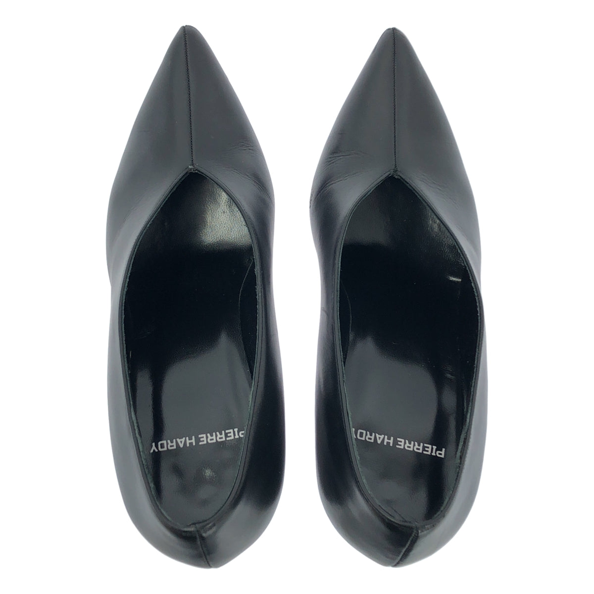 【미품】 PIERRE HARDY / 피에르 알디 | 가죽 포인티드 투 청키 힐 부티 | 37 | 블랙 | 여성
