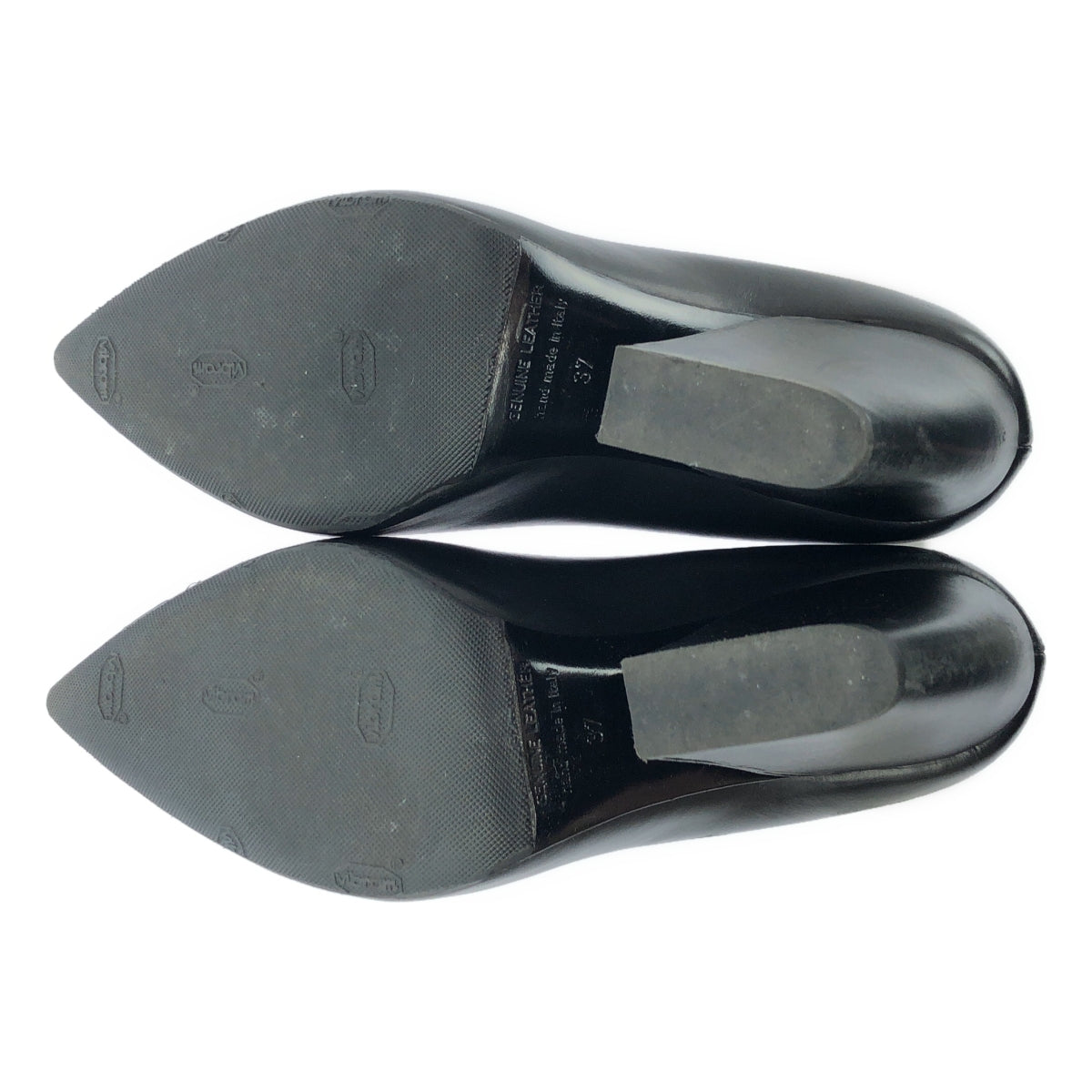 【미품】 PIERRE HARDY / 피에르 알디 | 가죽 포인티드 투 청키 힐 부티 | 37 | 블랙 | 여성