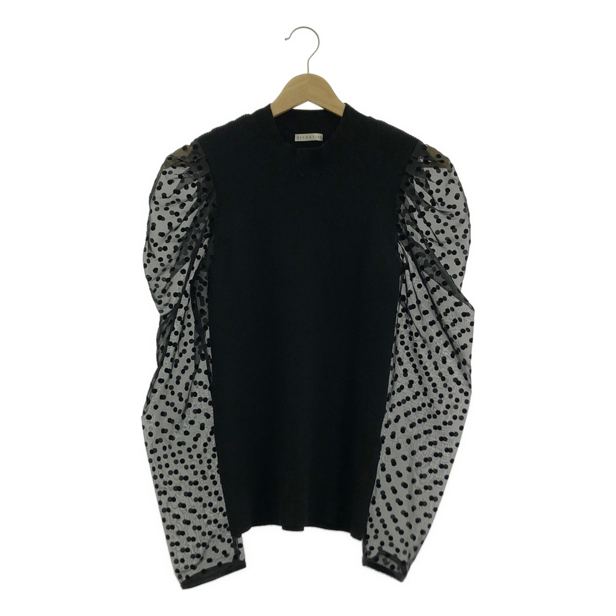 ESTNATION / エストネーション | フロッキードットコンビニット シアースリーブ セーター | F | レディース