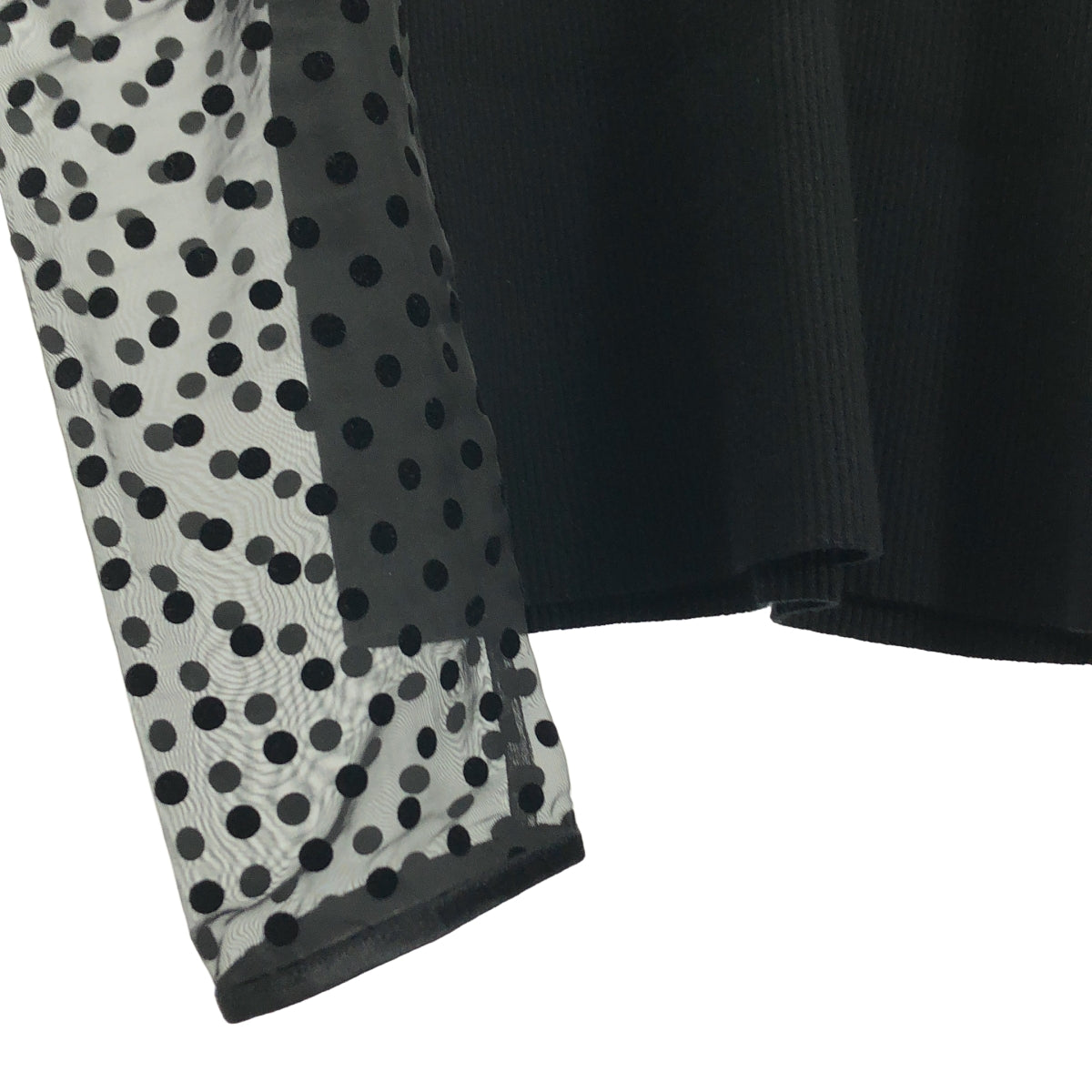 ESTNATION / エストネーション | フロッキードットコンビニット シアースリーブ セーター | F | レディース