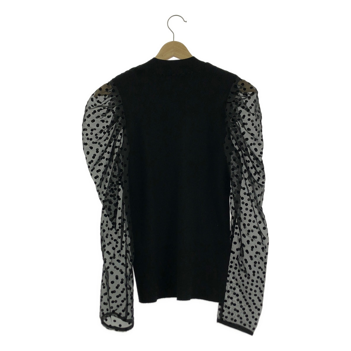 ESTNATION / エストネーション | フロッキードットコンビニット シアースリーブ セーター | F | レディース