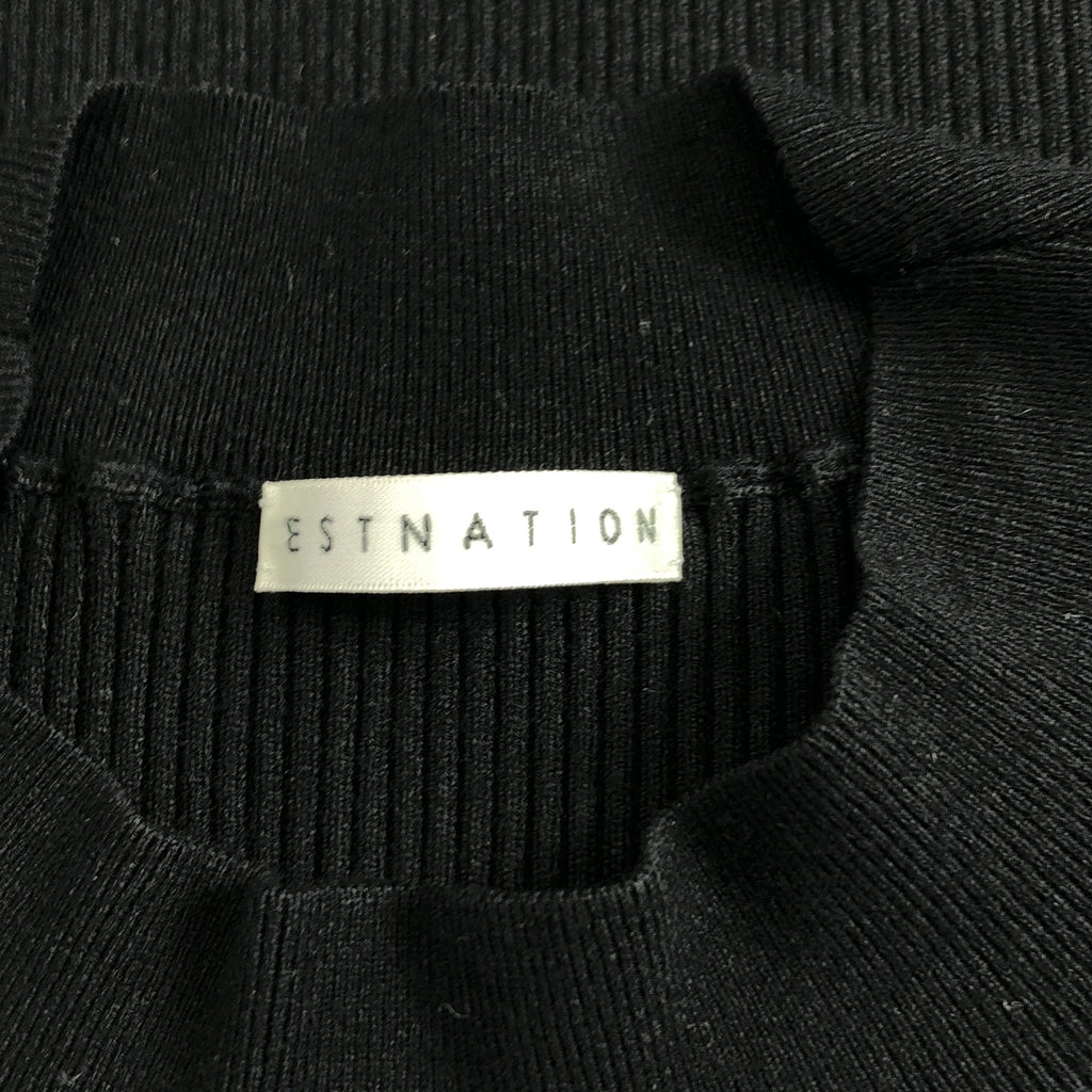 ESTNATION / エストネーション | フロッキードットコンビニット シアースリーブ セーター | F | レディース