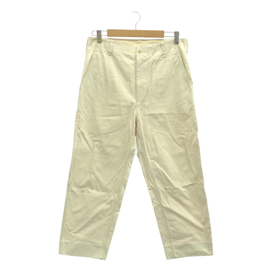 JOHN SMEDLEY / John Smedley | Cotton Chino Tapered Work Pants | M | Ivory | Men's