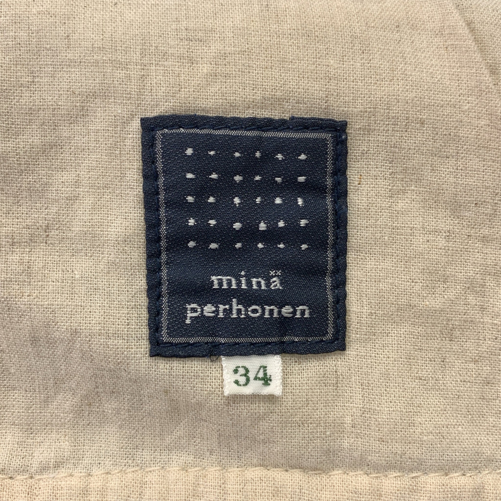 mina perhonen / ミナペルホネン | always / レザーパッチ セルビッチ デニムパンツ |