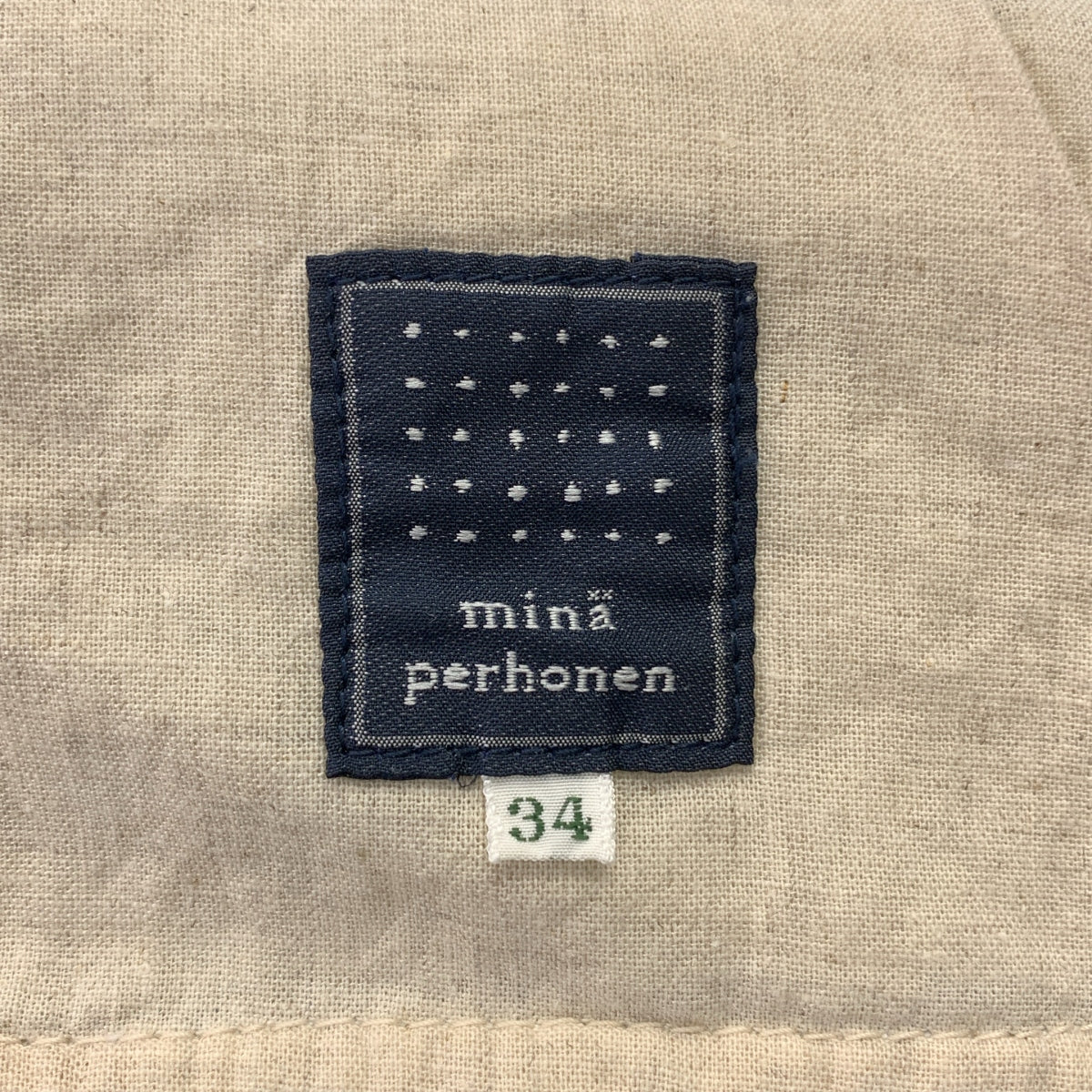 mina perhonen / ミナペルホネン | always / レザーパッチ セルビッチ デニムパンツ |