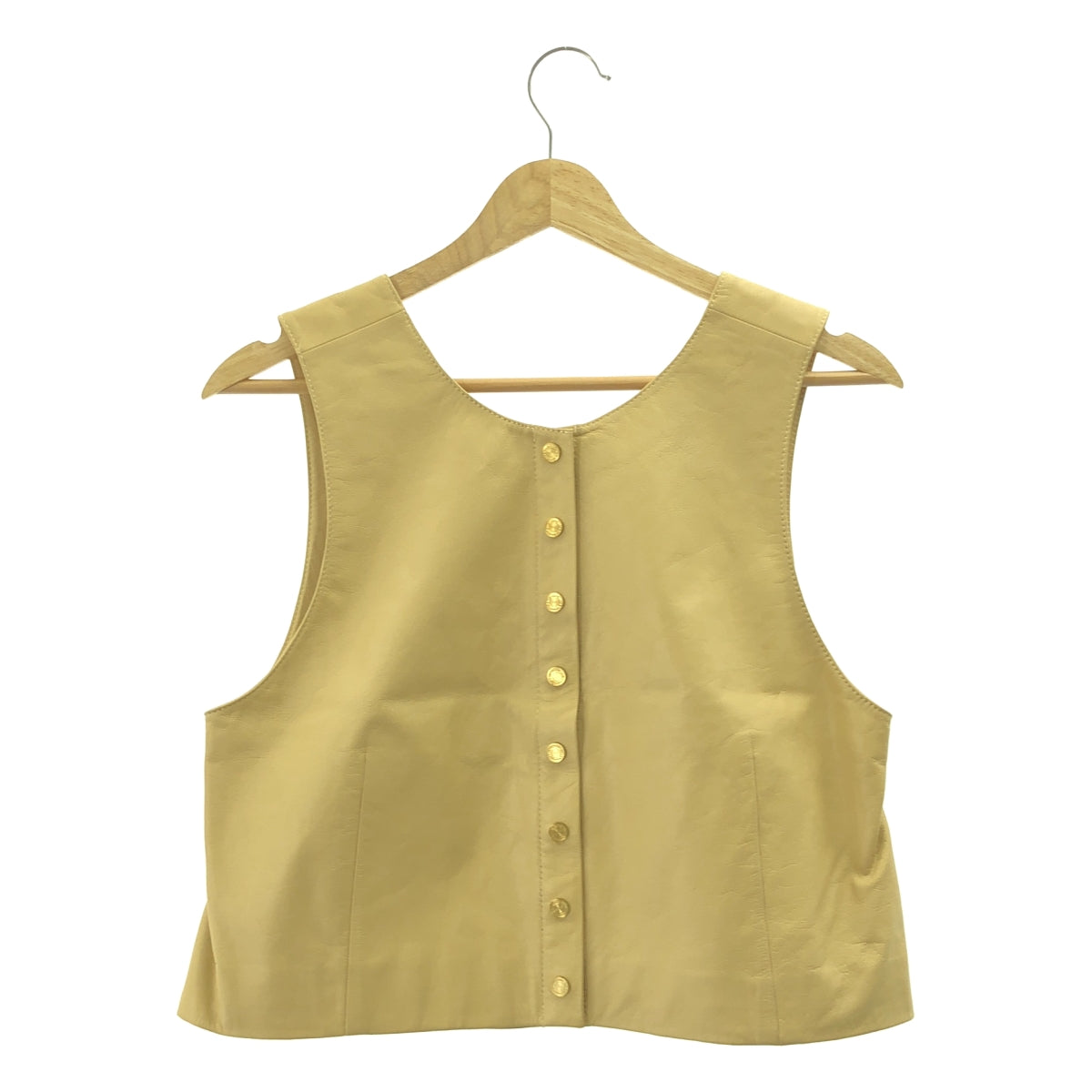 TOMORROWLAND collection / トゥモローランドコレクション | ライト セミベジタブルレザー 2-way ジレ ベスト | 36 | レディース
