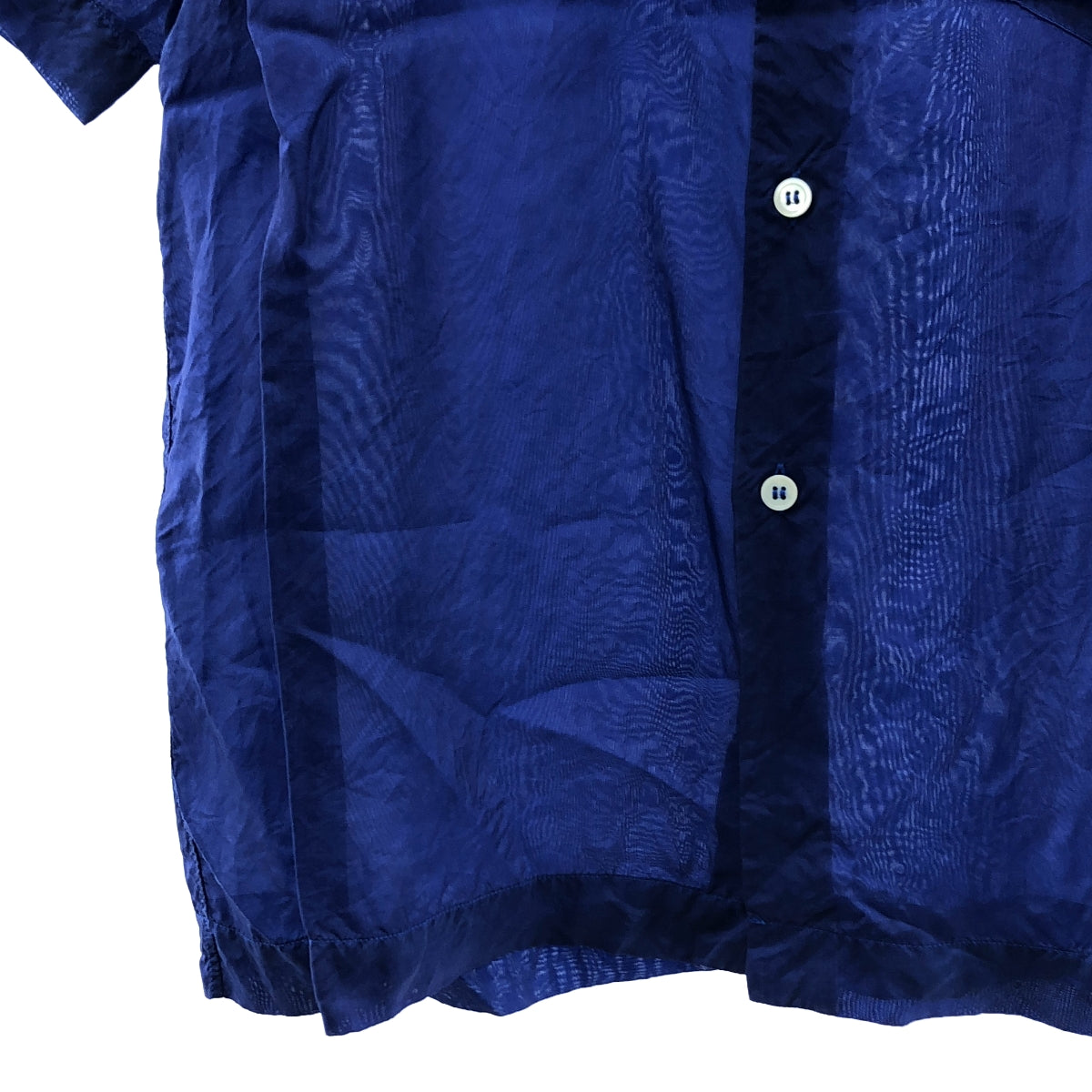 COMME des GARCONS HOMME PLUS / コムデギャルソンオムプリュス | 2007SS | 製品染め キュプラ 刺しゅう ハーフスリーブ シャツ | SS | ブルー | メンズ