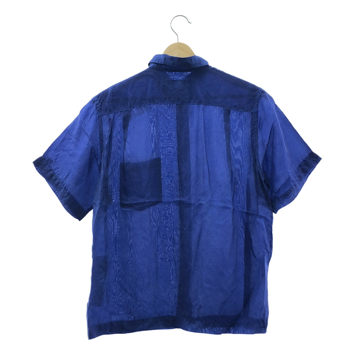 COMME des GARCONS HOMME PLUS / コムデギャルソンオムプリュス | 2007SS | 製品染め キュプラ 刺しゅう ハーフスリーブ シャツ | SS | ブルー | メンズ