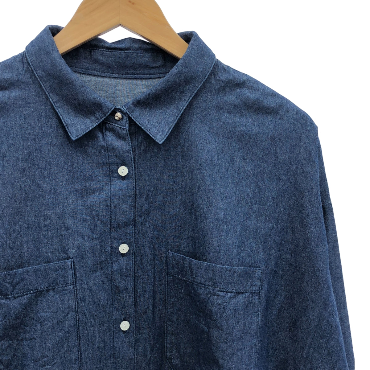 【美品】  CADUNE / カデュネ | オーバーシルエット シャツ ブラウス | 38 | ネイビー | レディース