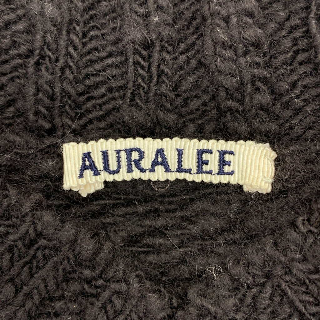 AURALEE / オーラリー | WOOL SLUB KNIT V-NECK P/O ウールスラブ Vネックニット | 3 | ダークブラウン | メンズ