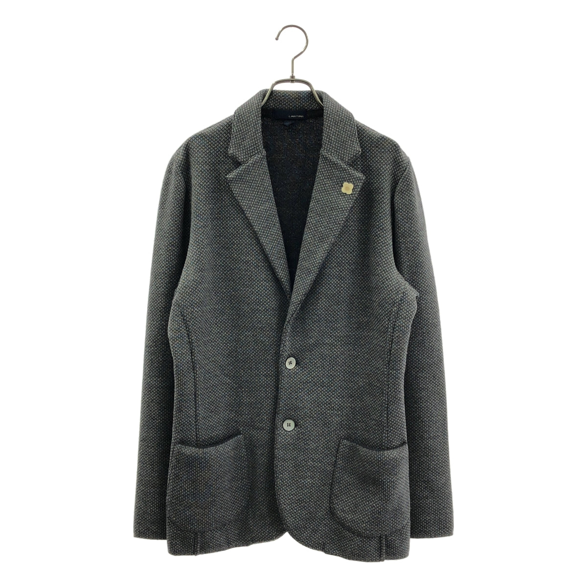 LARDINI / ラルディーニ | ブートニエール ウールミラノリブソリッド2Bニットジャケット / JQLJM56 | S | メンズ