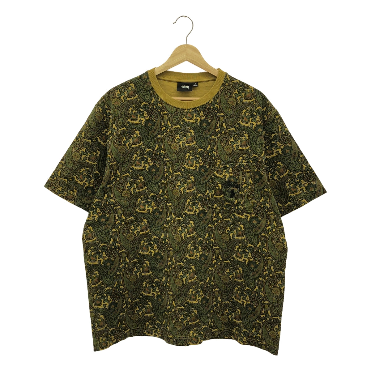 STUSSY / ステューシー | × Union / ユニオン 30TH Paisley Pocket Crew Tee / 総柄 ペリズリー Tシャツ カットソー | M | メンズ