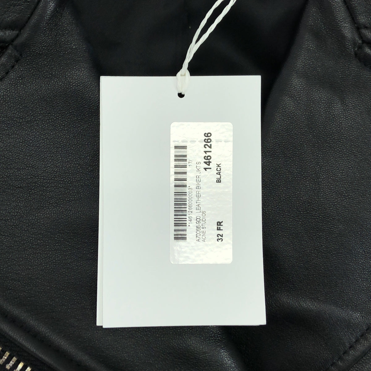 [類似新品] Acne Studios 皮革機車夾克，雙層皮革騎士夾克，32 碼，黑色，女款