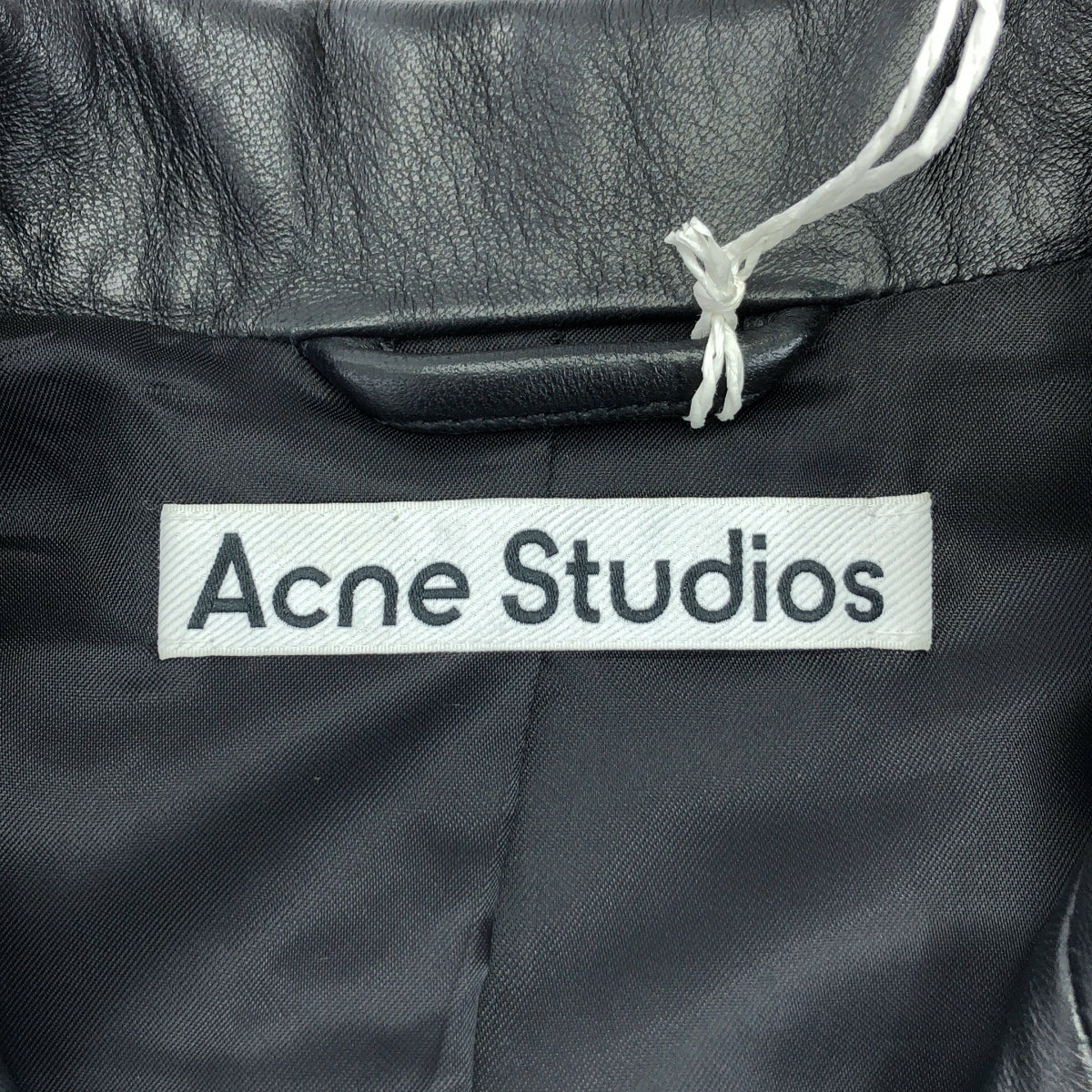 [類似新品] Acne Studios 皮革機車夾克，雙層皮革騎士夾克，32 碼，黑色，女款