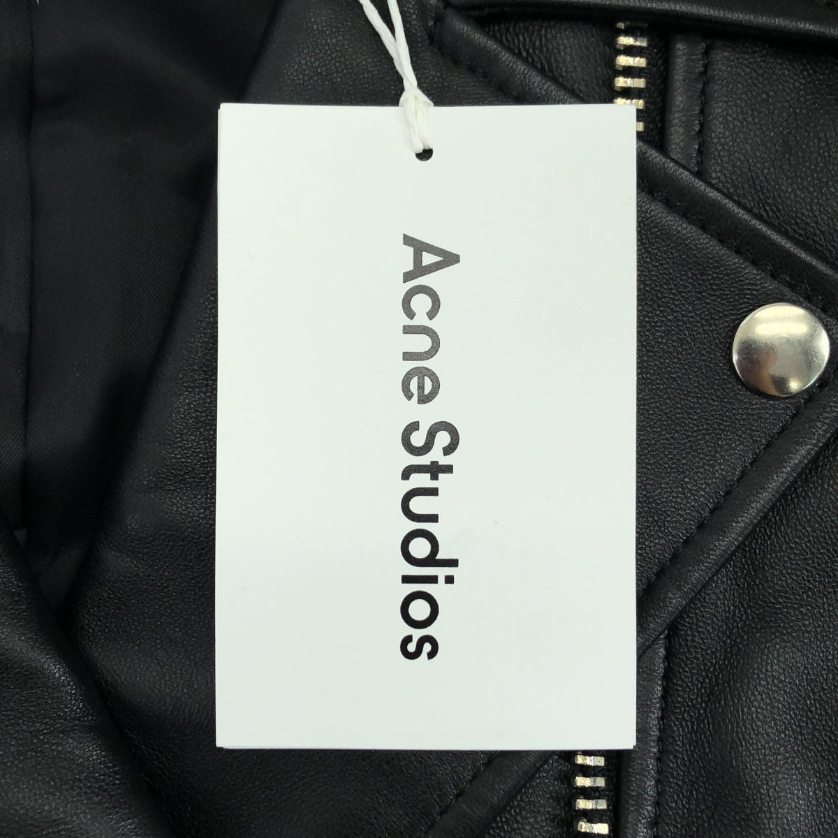 [類似新品] Acne Studios 皮革機車夾克，雙層皮革騎士夾克，32 碼，黑色，女款
