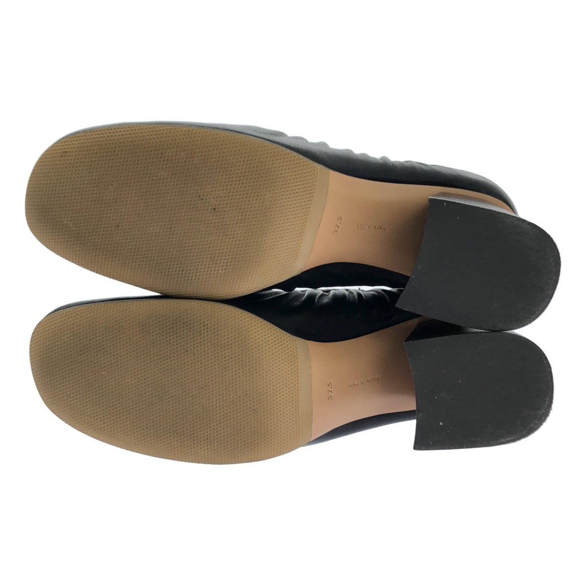 [狀況極佳] CELINE by Phoebe Philo 軟皮芭蕾粗跟高跟鞋 | 尺寸 37 1/2 | 黑色 | 女款