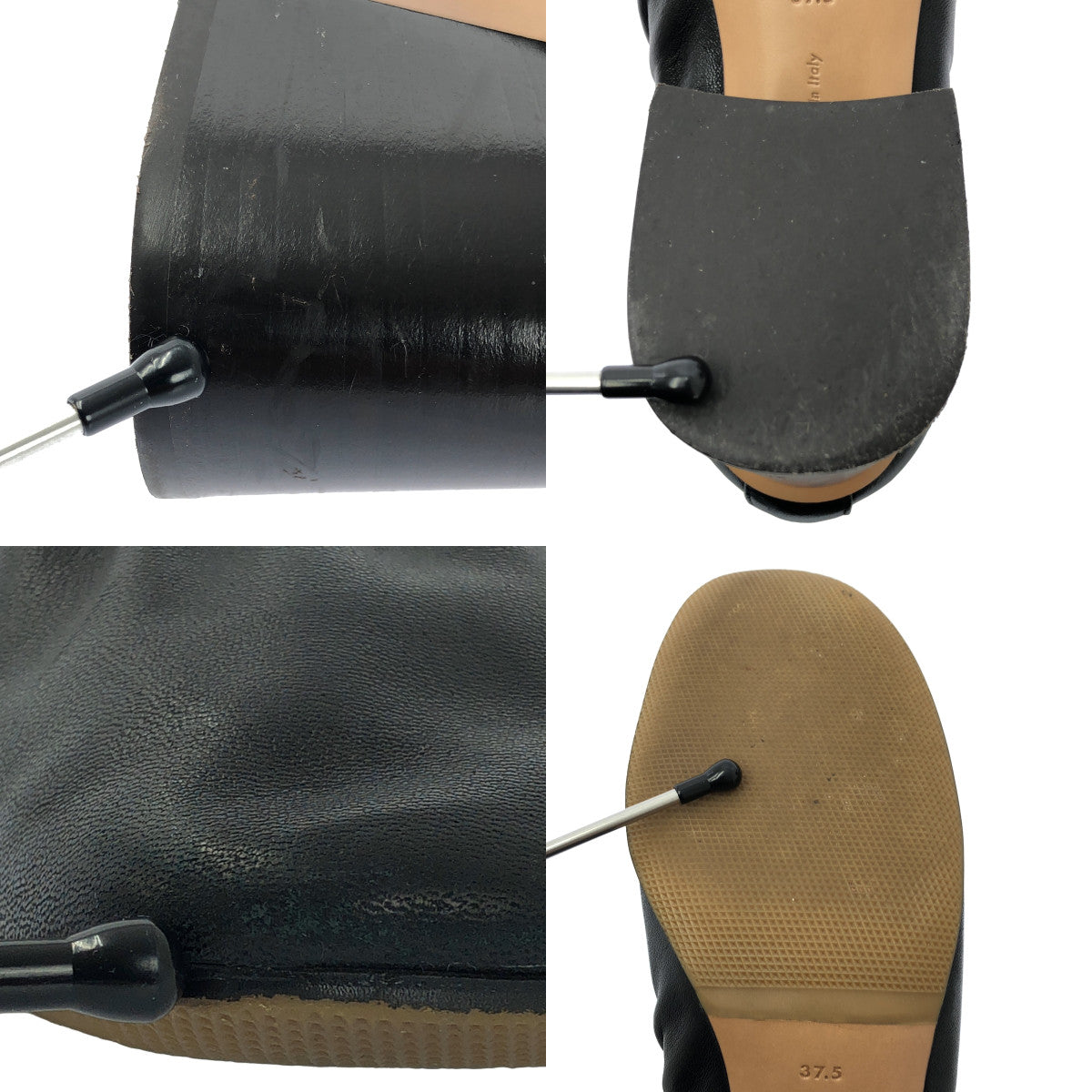 [狀況極佳] CELINE by Phoebe Philo 軟皮芭蕾粗跟高跟鞋 | 尺寸 37 1/2 | 黑色 | 女款