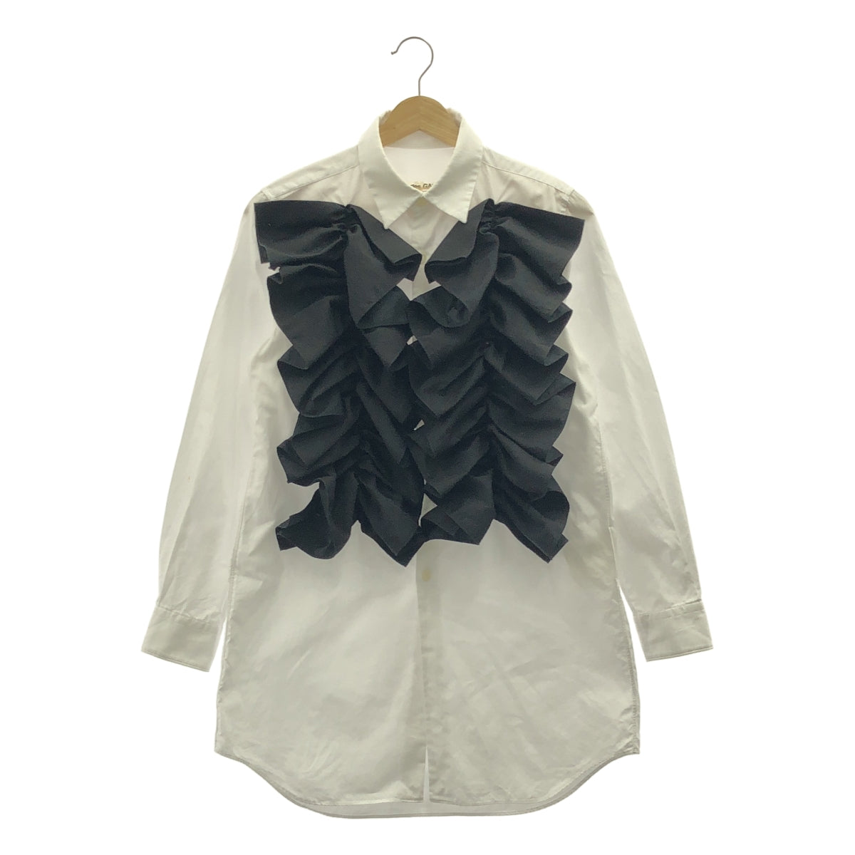 COMME des GARÇONS | 2019 春夏 | 緞帶裝飾棉質襯衫 | S 碼 | 白/黑 | 女款