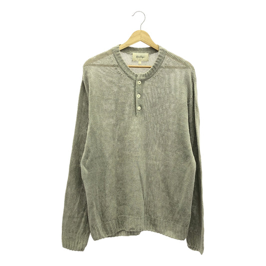 Second Layer / セカンドレイヤー | リネン ヘンリーネック サマー ニット | L | メンズ