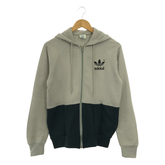 adidas | 80s Vintage USA Made Trefoil Logo Bicolor Zip-up Hoodie | M | Men's