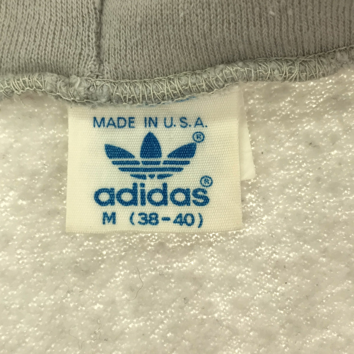 adidas | 80s Vintage USA Made Trefoil Logo Bicolor Zip-up Hoodie | M | Men's