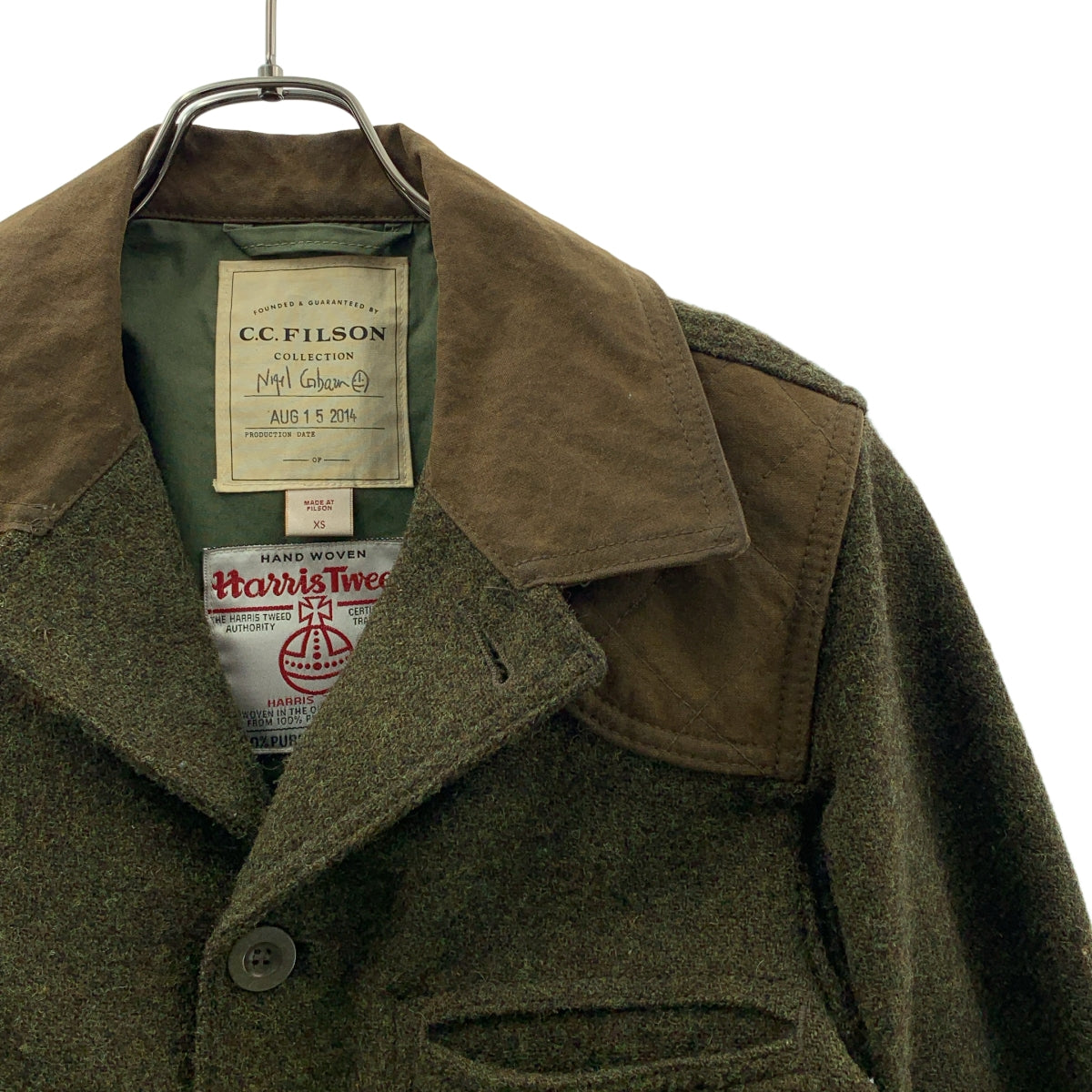 NIGEL CABOURN / ナイジェルケーボン | ×Harris Tweed / ウール ハンティングジャケット | XS | メンズ