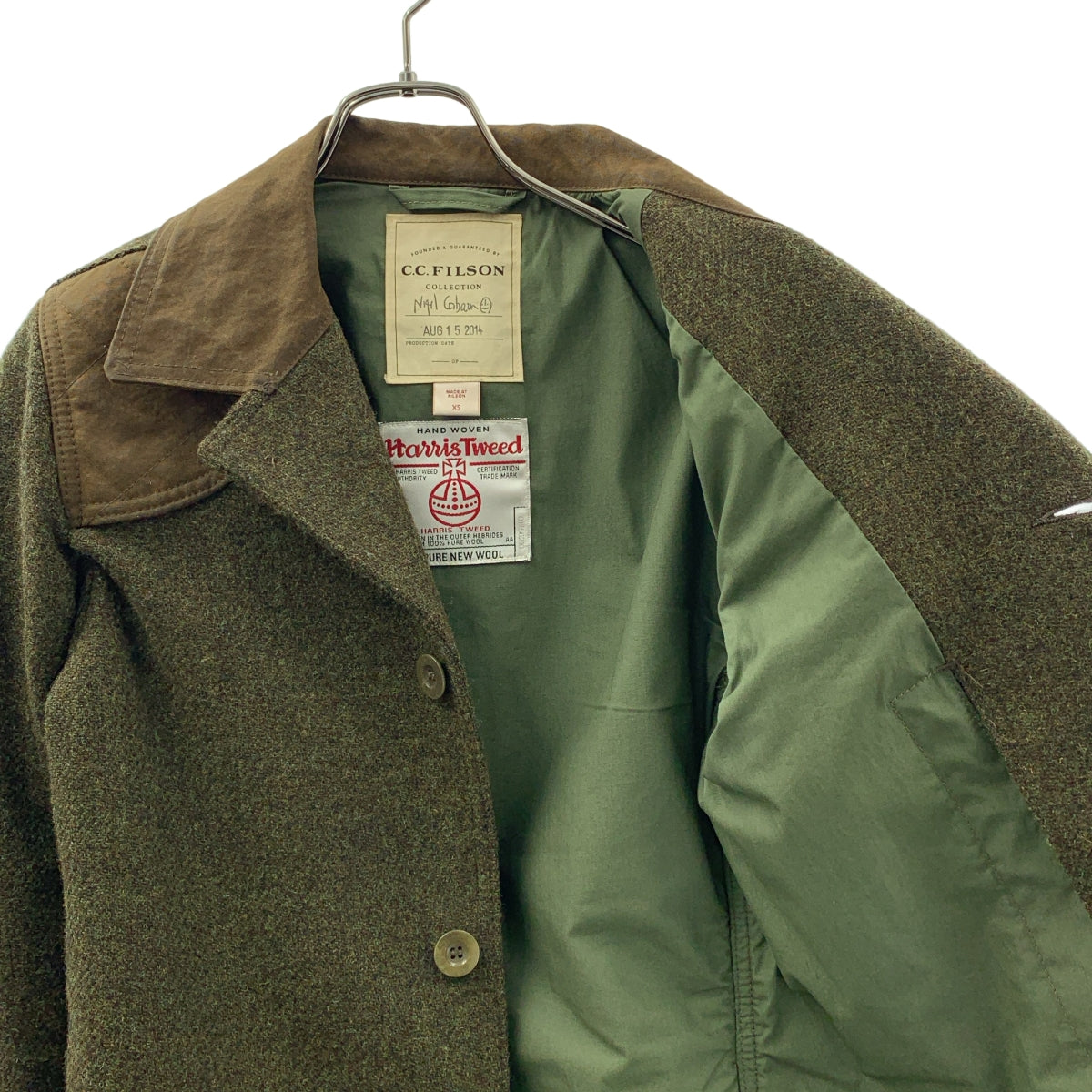 NIGEL CABOURN / ナイジェルケーボン | ×Harris Tweed / ウール ハンティングジャケット | XS | メンズ
