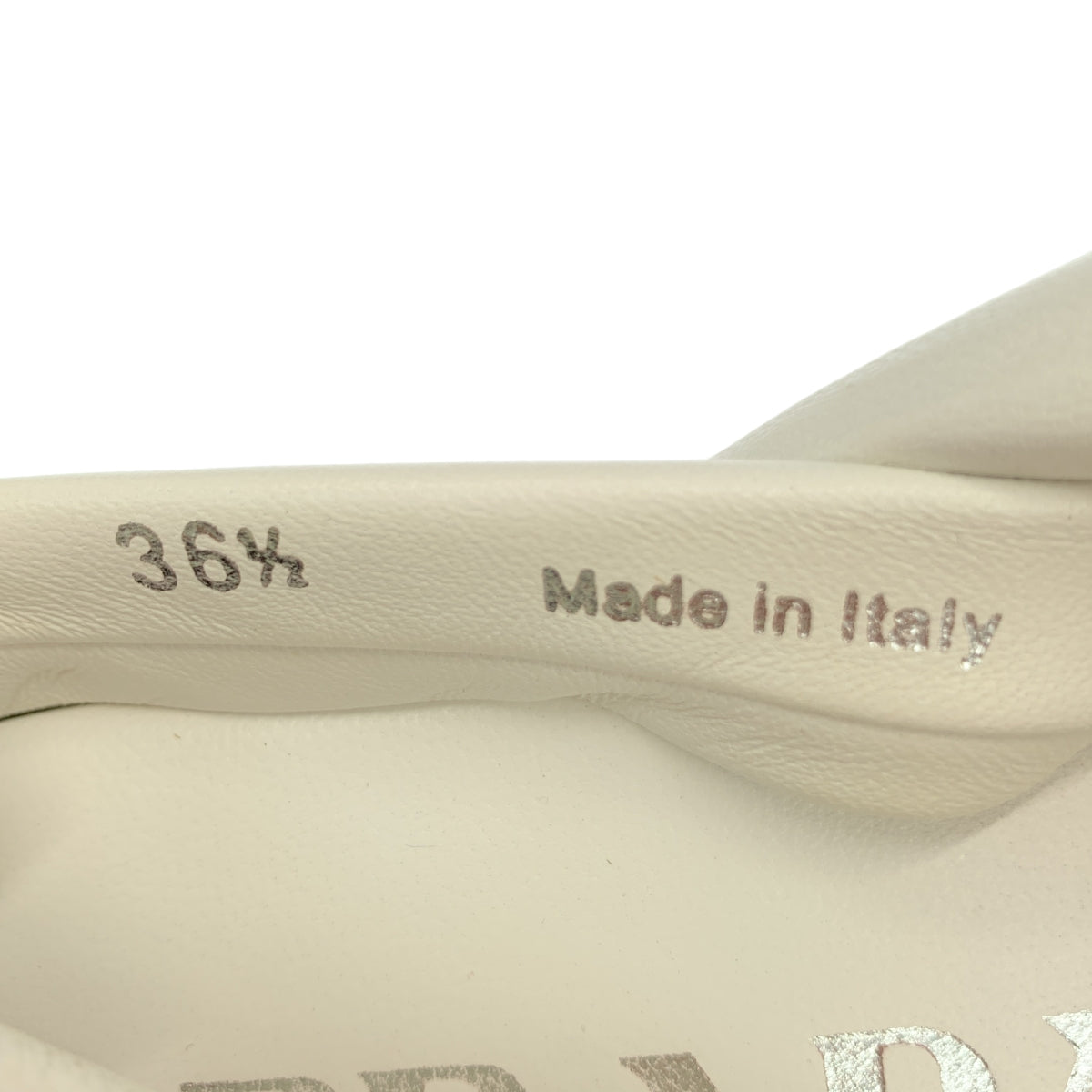 PRADA / プラダ | レザー プラットフォーム サンダル | 36 1/2 | ホワイト | レディース