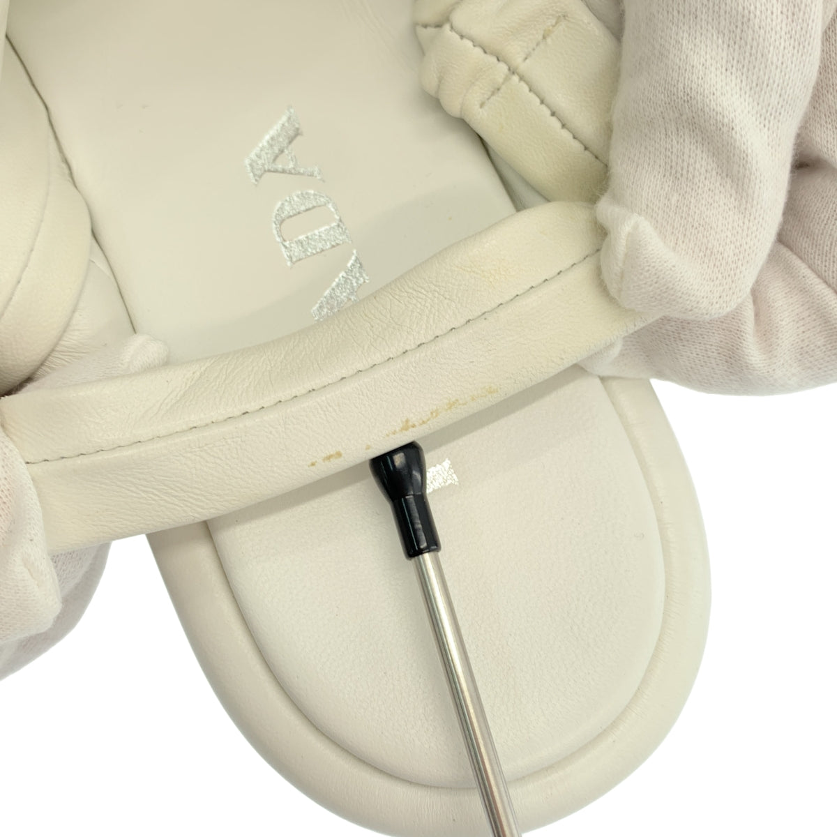 PRADA / プラダ | レザー プラットフォーム サンダル | 36 1/2 | ホワイト | レディース