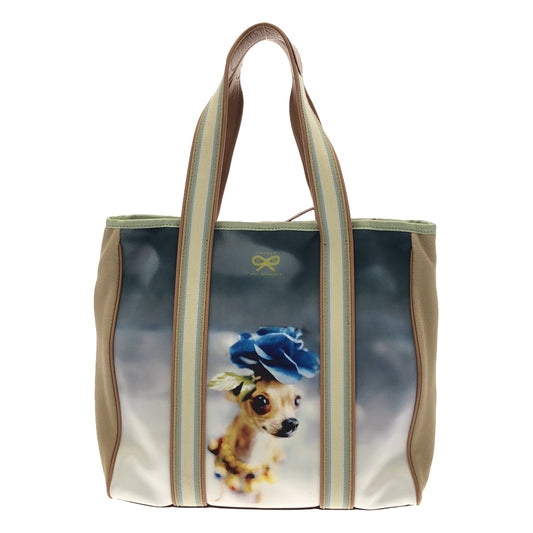 ANYA HINDMARCH / Anya Hindmarch | Animal Dog / Leather Handle Tote Bag |