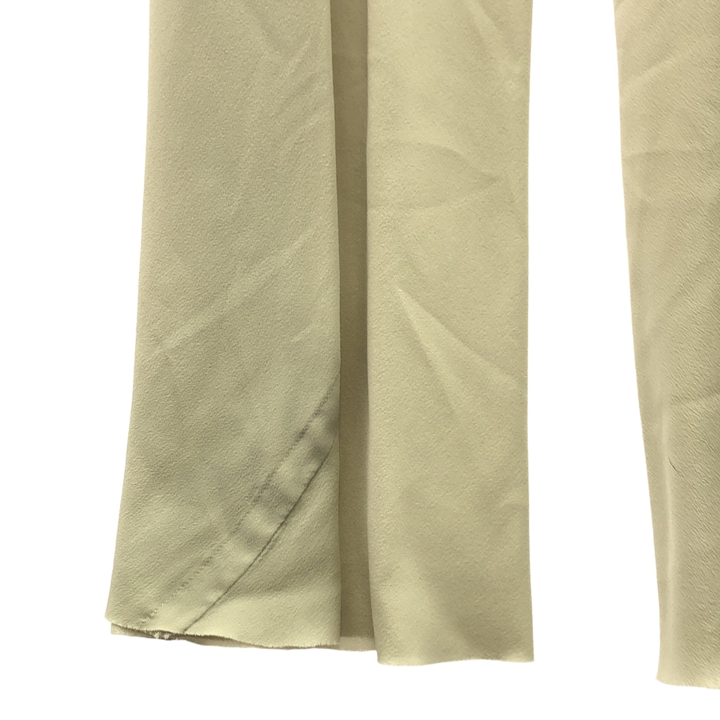 Rick Owens / リックオウエンス | 2021SS | シルク混 ウエストリブ ワイドフレア イージーパンツ | 38 | ライトグレー | レディース