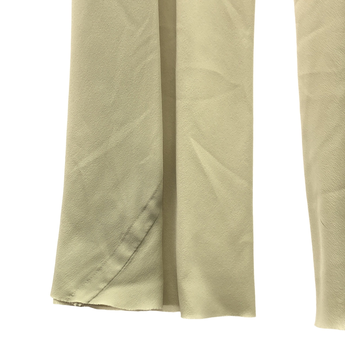 Rick Owens / リックオウエンス | 2021SS | シルク混 ウエストリブ ワイドフレア イージーパンツ | 38 | ライトグレー | レディース