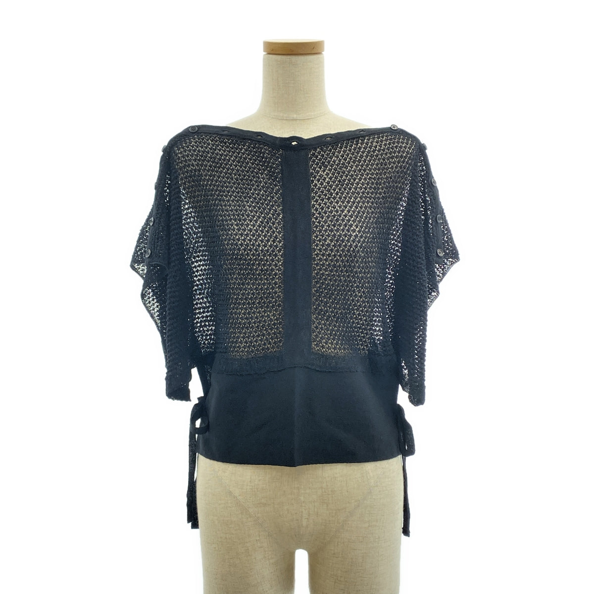 TAN / タン | MESH LINEN CD メッシュ プルオーバー カーディガン | F | レディース