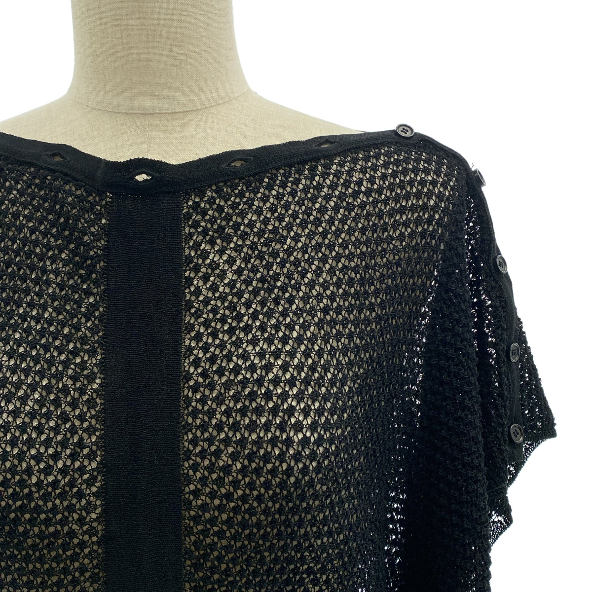 TAN / タン | MESH LINEN CD メッシュ プルオーバー カーディガン | F | レディース